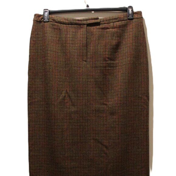Ralph Lauren Plaid Long Line100% Wool Skirt - Sz 18 - Picture 1 of 7